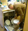 Jim doing Christmas washing up at Mum & Dads (58805 bytes)